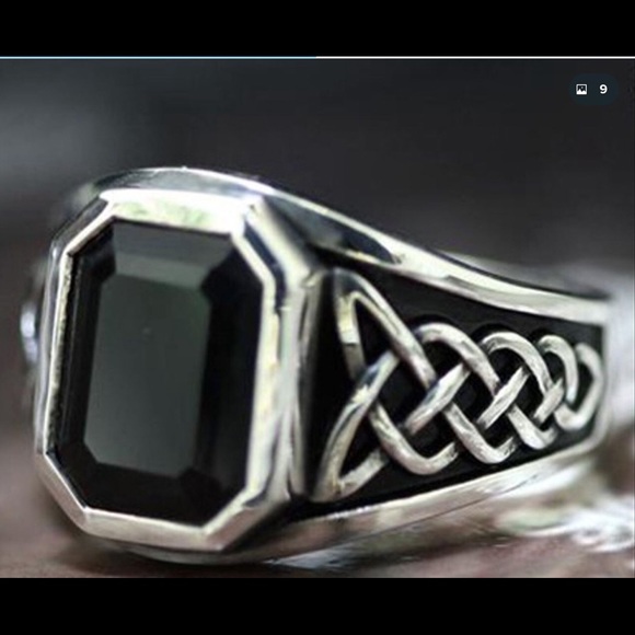 Men’s .925 Sterling Silver Black Onyx Ring - Picture 3 of 6